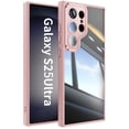thumbnail image 1 of Dteck Clear Case for Samsung Galaxy S25 Ultra, Built-in Camera Lens Protector Case Non-Yellowing Shockproof Bumper Protective Shell Anti-Scratch Hard PC Back Cover,Pink, 1 of 6