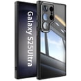 thumbnail image 1 of Dteck Clear Case for Samsung Galaxy S25 Ultra, Built-in Camera Lens Protector Case Non-Yellowing Shockproof Bumper Protective Shell Anti-Scratch Hard PC Back Cover,Black, 1 of 6