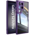 thumbnail image 1 of Dteck Clear Case for Samsung Galaxy S25 Ultra, Built-in Camera Lens Protector Case Non-Yellowing Shockproof Bumper Protective Shell Anti-Scratch Hard PC Back Cover,Darkpurple, 1 of 6