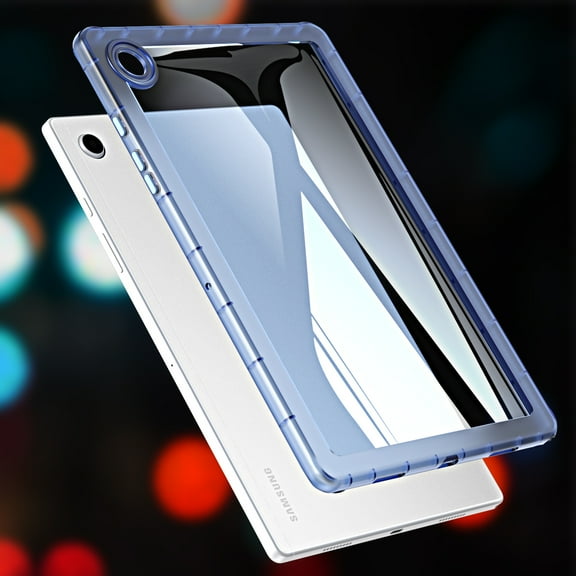 Dteck Clear Case for Samsung Galaxy Tab A9 Plus 11 Inch (SM-X210/X215/X216/X218),Slim Light Weight TPU Flexible Cover Shockproof Transparent Protective Shell Case for Galaxy Tab A9+ 2023,Blue