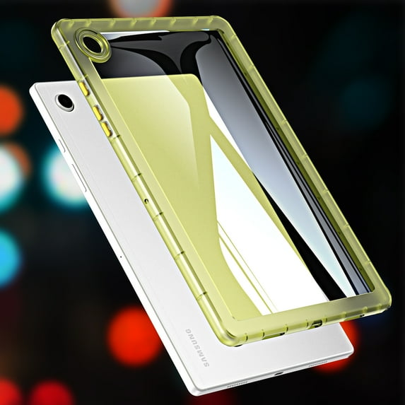 Dteck Clear Case for Samsung Galaxy Tab A9 Plus 11 Inch (SM-X210/X215/X216/X218),Slim Light Weight TPU Flexible Cover Shockproof Transparent Protective Shell Case for Galaxy Tab A9+ 2023,Yellow