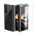 thumbnail image 1 of Dteck Clear Case for Samsung Galaxy Z Fold 5, Z Fold5 5G Case with Front Glass Screen Protector, Slim Plating Bumper Shockproof Hard PC Protective Phone Cover for Samsung Galaxy Z Fold5,Silver, 1 of 7