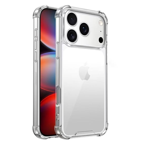 Dteck Clear Case for iPhone 17 Pro,Shockproof TPU Transparent Back Protection Cover for iPhone 17 Pro