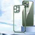 thumbnail image 1 of Dteck Clear Case for iPhone 12 Pro Max 6.7 inch,Luxury Crystal Transparent Sparkle Camera Protection and Shockproof Soft TPU Ultra Slim Cover.For iPhone 12 Pro Max,Darkgreen, 1 of 7