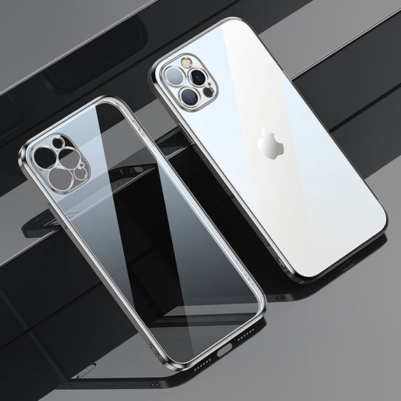 Dteck Clear Case for iPhone 14 Pro Max Plating Bumper Anti-Yellow Transparent Protective Cover Shockproof Slim Thin Cover for Apple iPhone 14 Pro Max 6.7 inch 2022, Silver