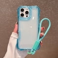 thumbnail image 1 of Dteck Clear Case for iPhone 14 Pro Max,Shockproof TPU+PC 3-Layer Military Grade Protection Case Anti-Yellowing Back with Wrist Strap for iPhone 14 Pro Max,Blue, 1 of 6