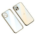 thumbnail image 1 of Dteck Clear Case for iPhone 14 Pro Plating Bumper Anti-Yellow Transparent Protective Cover Shockproof Slim Thin Cover for Apple iPhone 14 Pro 6.1 inch 2022, Gold, 1 of 9