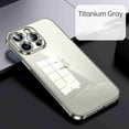 thumbnail image 1 of Dteck Clear Case for iPhone 16 Pro Plating Bumper Anti-Yellow Transparent Protective Cover Shockproof Slim Thin Cover for Apple iPhone 16 Pro, Titaniumgray, 1 of 7