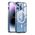 thumbnail image 1 of Dteck Clear Magnetic Case Designed for iPhone 14 Pro (6.1 inch), [Military Grade Protection & Compatible with MagSafe], Hard PC Shockproof Cover for iPhone 14 Pro Crystal Clear, Blue, 1 of 9