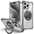 thumbnail image 1 of Dteck Clear Magnetic Case for iPhone 13 Pro Max,Shockproof TPU/PC Anti-Yellow Case Compatible with MagSafe Invisible Stand Shockproof Cover, Black, 1 of 11