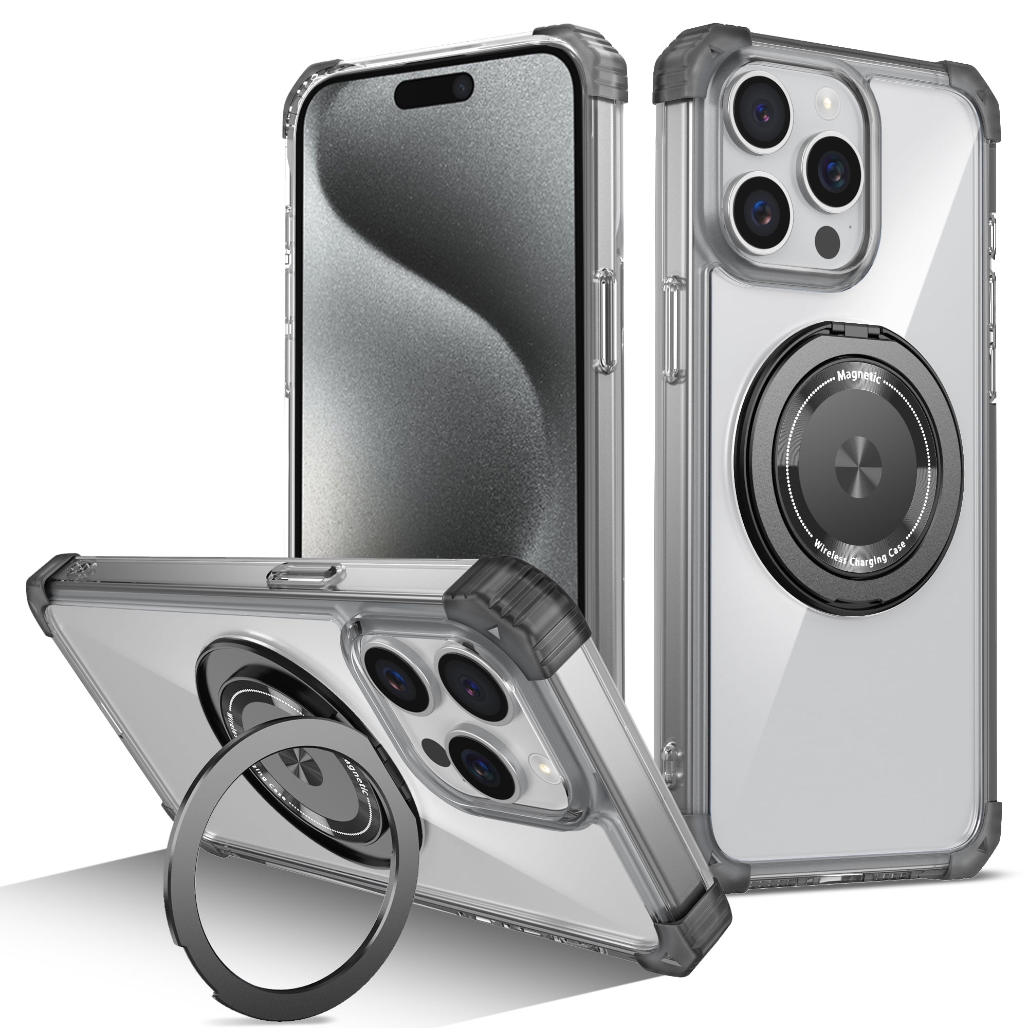 Dteck Clear Magnetic Case for iPhone 14 Pro Max,Shockproof TPU/PC Anti ...