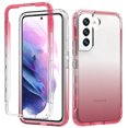 thumbnail image 1 of Dteck Clear for Samsung Galaxy S23 Plus Case Crystal Clear Case Gradient Slim Soft Bumper TPU Shockproof Phone Case 6.6 Inch S23+ 5G Case 2023 for Women Girls,Red, 1 of 5