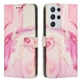 thumbnail image 1 of Dteck Colorful Painting Case Compatible with Samsung Galaxy S21 Ultra,PU Leather+TPU With Shockproof Kickstand Magnetic Case for Samsung Galaxy S21 Ultra 6.8 inch,Rosegold, 1 of 9