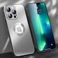 thumbnail image 1 of Dteck Compatible Case For iPhone 13,Drop Camera Protection Case Hybrid Matte Slim Fit Logo View Phone Cover.For iPhone 13,Silver, 1 of 5