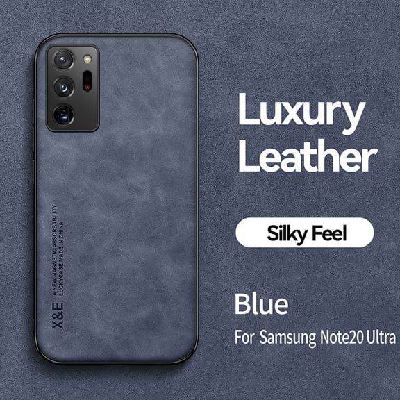 Dteck Compatible Case for Samsung Galaxy Note 20 Ultra,Luxury PU Leather Magnetic Shockproof Rugged Ultra Slim Thin Back Cover.For Samsung Galaxy Note 20 Ultra,Blue