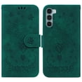 thumbnail image 1 of Dteck Compatible Flip Wallet Case for Motorola Moto G200 5G,Luxury Flower Embossed PU Leather Card Kickstand Protection Cover with Wirst Strap.For MOTO G200 5G,Green, 1 of 7