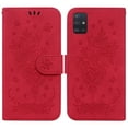 thumbnail image 1 of Dteck Compatible Flower Embossed Case for Samsung Galaxy A71 5G,Luxury PU Leather Flip Wallet Card Stand Shockproof Protection Cover with Wirst Strap.For Samsung Galaxy A71 5G,Red, 1 of 7