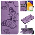 thumbnail image 1 of Dteck Compatible with Galaxy A14 5G Case,Embossing Butterfly Design with Credit Card Holder Slot Magnetic PU Leather Wallet Case Kickstand Cover for Samsung Galaxy A14 5G,Purple, 1 of 6