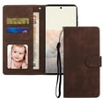 thumbnail image 1 of Dteck Compatible with for Google Pixel 6 Pro Case 2021, Flip Wallet Leather Shockproof Case with Card Slot and Kickstand Cover with Wrist Strap for Google Pixel 6 Pro 5G, Coffee, 1 of 5