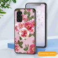 thumbnail image 1 of Dteck Compatible with Samsung A13 5G Case, Shockproof Girls Women Drop Protective Flower Pattern Glass Back Cover With Diamond Ring Kickstand For Galaxy A13 5G Case, Glamorous peony, 1 of 7