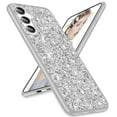 thumbnail image 1 of Dteck Compatible with Samsung Galaxy S24 FE Case,Shockproof Glitter Case Bling Sparkly Soft TPU and PC Silicone Shiny Girl Women Thin Protective Cover for Galaxy S24 FE,Silver, 1 of 5