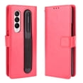 thumbnail image 1 of Dteck Compatible with Samsung Galaxy Z Fold 4 Case,Luxury 360 Full Protection Shockproof PU Leather Card Wallet with Pen Holder and Strap Folding Shell Cover.For Samsung Galaxy Z Fold 4,Red, 1 of 6