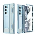 thumbnail image 1 of Dteck Compatible for Samsung Galaxy Z Fold 6 Case with Flat Hinge Protection, Built-in Front Screen Protector Full Body Case for Samsung Z Fold 6 Case, Metal Camera Protector & Kickstand,Blue, 1 of 7