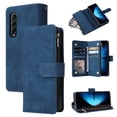 thumbnail image 1 of Dteck Compatible with Samsung Galaxy Z Fold4 Wallet Case,Premium PU Leather Zipper Flip Folio Wallet Magnetic Closure Built-in Kickstand Protective Cover,Blue, 1 of 7