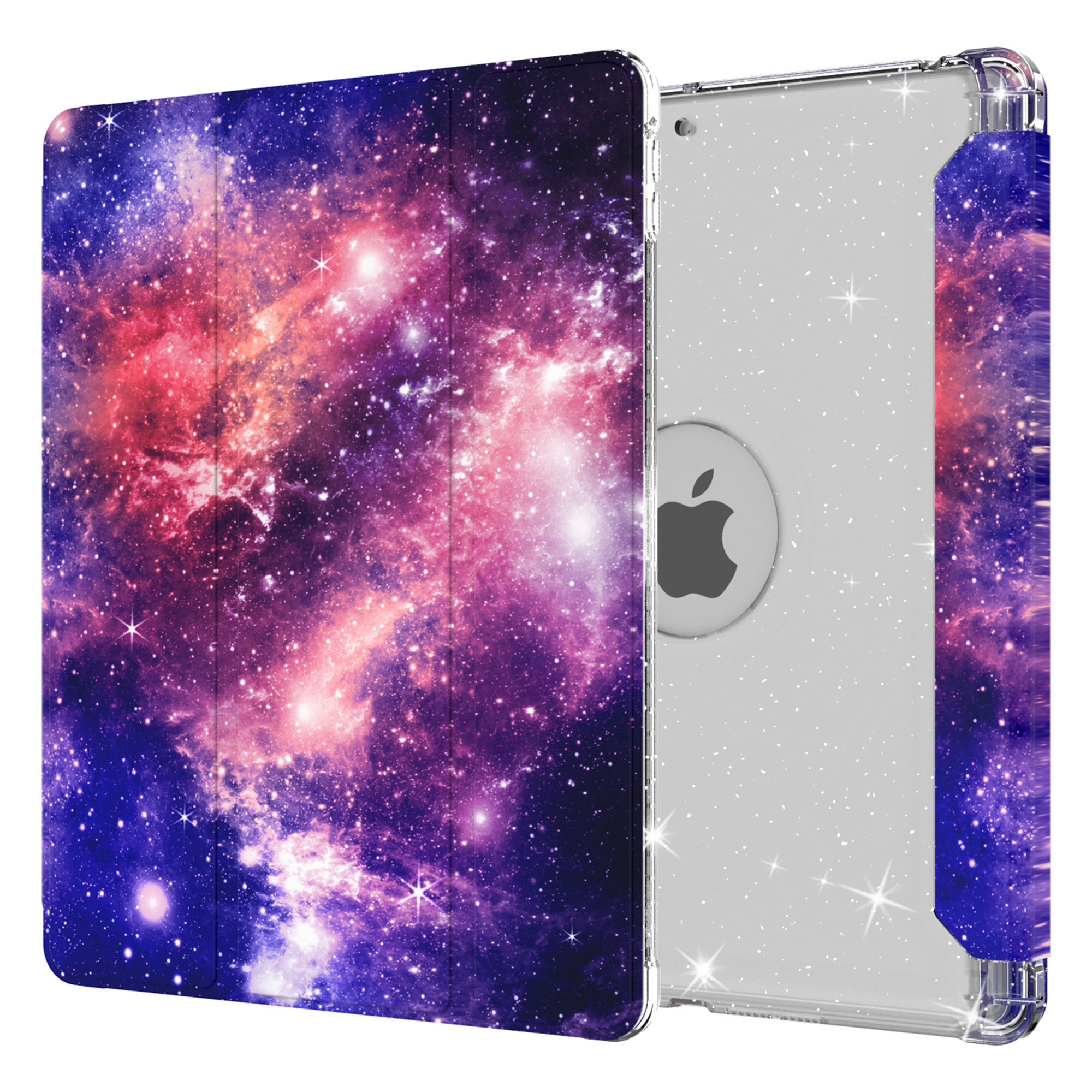 Lavender Purple iPad Magnetic Smart Case for iPad Clear Back 