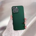 thumbnail image 1 of Dteck Compatible for iPhone 13 6.1 inch Case,Shockproof Hybrid Rubber Carbon Fiber Pattern Lightweight Fit Slim TPU Protective Cover.For iPhone 13,Green, 1 of 9
