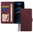 thumbnail image 1 of Dteck Compatible with iPhone 14 Pro Max Wallet Case, with Wrist Strap Kickstand Card Holder Magnetic Buckle Protective Flip Full for iPhone 14 Pro Max Synthetic Leather Cover, Winered, 1 of 7