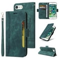 thumbnail image 1 of Dteck Compatible with iPhone 8 Plus/7 Plus 5.5 Inch Wallet Phone Case with Wrist Strap,Premium PU Leather Magnetic Clasp ID Credit Card Holder Slots Flip Stand Protective Phone Cover,Green, 1 of 15