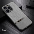 thumbnail image 1 of Dteck Compatible with iPhone 14 Pro Max Case Wood Grain Outside Design TPU Hybrid Case, Gray, 1 of 8