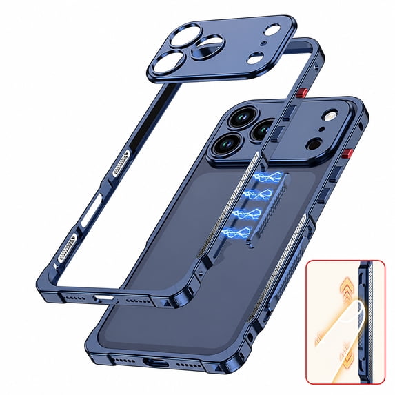 Dteck Cooling Frame Case for iPhone 18 Pro Max, Secure Lock Open-Back ...