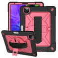 thumbnail image 1 of Dteck Cover for iPad Pro 11 2nd Gen 2020 with Screen Protector, Heavy Duty Full-Body Hybrid Rugged Case with 360 Degree Rotating Kickstand Hand Strap, Black/Rose, 1 of 7