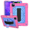 thumbnail image 1 of Dteck Cover for iPad Pro 11 2nd Gen 2020 with Screen Protector, Heavy Duty Full-Body Hybrid Rugged Case with 360 Degree Rotating Kickstand Hand Strap, Rose/Blue, 1 of 7