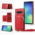 thumbnail image 1 of Dteck Crossbag Case For Samsung Galaxy S10e, Premium PU Leather Wallet Case Credit Card Holder Stand Cover, Red, 1 of 9