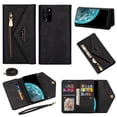 thumbnail image 1 of Dteck Crossbag Case For Samsung Galaxy Note 20, PU Leather Wallet Lager Capacity Purse With Zipper Pocket, Flip Folio Stand Phone Cover with Wrist Strap / Shoulder Strap, Black, 1 of 6