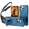 thumbnail image 1 of Dteck Crossbody Strap Case for iPhone 16 Pro Max,Shockproof Invisible Kickstand Case Compatible with Magsafe Military-Grade Protection Cover with Adjustable Shoulder Lanyard Strap,Darkblue, 1 of 9