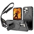 thumbnail image 1 of Dteck Crossbody Strap Case for iPhone 16,Shockproof Invisible Kickstand Case Compatible with Magsafe Military-Grade Protection Cover with Adjustable Shoulder Lanyard Strap,Black, 1 of 9