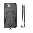 thumbnail image 1 of Dteck Crossbody Strap Case for iPhone 16e,Shockproof Invisible Kickstand Case Compatible with Magsafe Military-Grade Protection Cover with Adjustable Shoulder Lanyard Strap,Black, 1 of 10