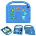 thumbnail image 1 of Dteck Crossbody Strap Kids Case for iPad 9th 8th 7th Generation,Cute EVA Hand Grip Case Shockproof Kickstand Cover with Shoulder Strap for iPad 10.2 inch 2021/2020/2019,Blue, 1 of 5