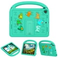 thumbnail image 1 of Dteck Crossbody Strap Kids Case for iPad 9th 8th 7th Generation,Cute EVA Hand Grip Case Shockproof Kickstand Cover with Shoulder Strap for iPad 10.2 inch 2021/2020/2019,Green, 1 of 6