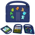 thumbnail image 1 of Dteck Crossbody Strap Kids Case for iPad 9th 8th 7th Generation,Cute EVA Hand Grip Case Shockproof Kickstand Cover with Shoulder Strap for iPad 10.2 inch 2021/2020/2019,Navyblue, 1 of 6
