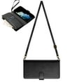 thumbnail image 1 of Dteck Crossbody Wallet Case for Samsung Galaxy A13, PU Lether Zipper Handbag Purse Flip Cover, Kickstand Folio Case with 9 Card Slots Wrist Strap Lanyard for Women Men,Black, 1 of 7