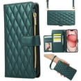 thumbnail image 1 of Dteck Crossbody Wallet Case for Samsung Galaxy A54 5G, 6-Card Holder Elegant Soft PU Leather Magnetic Buckle Shoulder Strap Zipper Pocket Handbag Purse Phone Case,Deep Green, 1 of 7