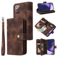 thumbnail image 1 of Dteck Crossbody Wallet Case for Samsung Galaxy Note20, Premium PU Leather Handbag Zipper Pocket with Wrist Strap Lanyard Folio Flip Case for Galaxy Note20,Brown, 1 of 8