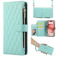 thumbnail image 1 of Dteck Crossbody Wallet Case for Samsung Galaxy S23 FE, 6-Card Holder Elegant Soft PU Leather Magnetic Buckle Shoulder Strap Zipper Pocket Handbag Purse Phone Case,Mint, 1 of 7