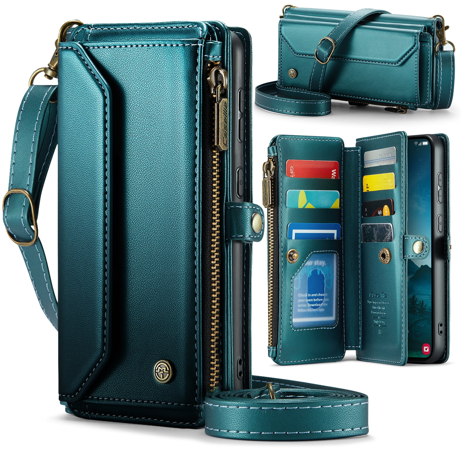 SHIELDON Case For Galaxy S25 Ultra 6.9" 5G, Genuine Leather Wallet - View #5