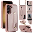thumbnail image 1 of Dteck Crossbody Wallet Case for Samsung Galaxy S25 Plus / S25+, RFID Blocking PU Leather Flip Card Holder Phone Case for Wmen Men, Rosegold, 1 of 8